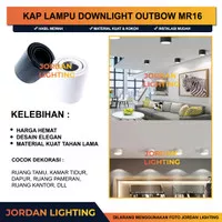 Paket Lampu Downlight LED Plafon Tempel Sorot Spotlight Outbow 3W / 7W