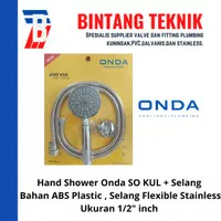 Hand Shower Mandi Onda SO KUL + Selang Flexible + Braket Chrome