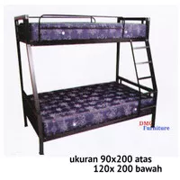 Ranjang Besi Tempat Tidur Tingkat Ranjang Susun 120 x 200 Bunk Bed