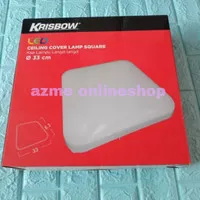 krisbow cover lampu kotak 33 cm_ceiling cover lamp square white