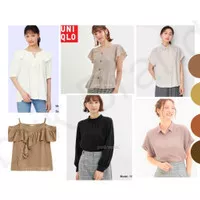 pabrik branded uniqlo gu shirt baju atasan blouse kemeja wanita
