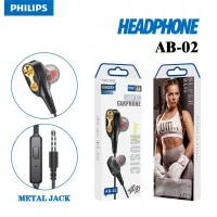 HEADSET HANDSFREE PHILIPS AB-02 HIFI AUDIO STEREO EARPHONE AB02