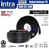 Kabel Antena TV RG6 C5 Digital Analog INTRACOM Panjang 15M Original