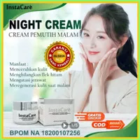 cream malam instacare pemutih wajah glowing bpom ori skincare aman