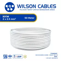 NYM 2x2.5 mm2 50 Meter Putih - Kabel Listrik Tembaga Wilson Cables