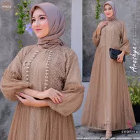 Gamis Brukat Modern Dress Brokat Terbaru Arashya#2 Shofiya