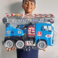 Mainan Truk Crane Jumbo Truck Kontruksi Derek Besar Mobil Mobilan
