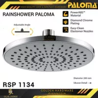 PALOMA RSP 1134 RAIN SHOWER KEPALA SHOWER MANDI BULAT 8inch HEADSHOWER