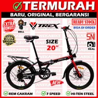 Sepeda Lipat Dewasa 20 TREX XT-9 Cakram 7 Speed