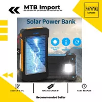 Powerbank Solar Tenaga Surya Portable Multifungsi Dual USB Port 50000