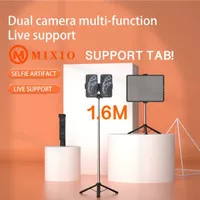 MIXIO A32 Tongsis 2.1M Tripod Double Phone Holder Tablet Stand