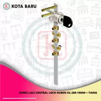 KUNCI LACI CENTRAL LOCK HUBEN HL-288-19MM + TIANG