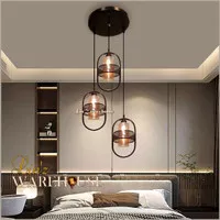 Lampu gantung MODERN BLACK IRON CAGE 3 ARMS pendant light