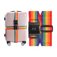 Travel Rainbow Luggage Coded Lock Suitcase Belt / Tali Koper Password