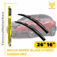 MichX Wiper Blade Kaca Mobil Depan Silicon Hybrid Honda HRV