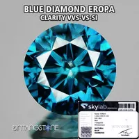 Blue Diamond VS-SI Natural Berlian Biru Tabur Asli Eropa Africa 1.2 mm