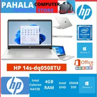 Laptop HP 14s-DQ0508TU INTEL N4120 256GB SSD 4GB Intel HD Win11+OHS