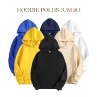 Sweater Hoodie Polos bahan 100% COTTON FLEECE bahan adem warna awet