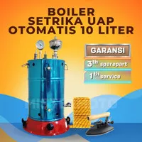 Setrika Uap Boiler Steam Laundry 10 liter Otomatis 1 Kepala setrika