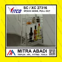 Vitco XC SC SM 27316 Rak Bumbu Tarik Laci Dapur Stainless Drawer Botol