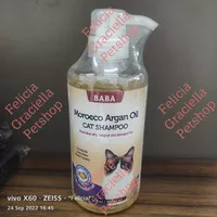 Baba Morocco Argan oil 500ml cat shampoo sampo kucing + vitamin bulu