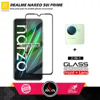 PAKET Tempered Glass Layar+Tempered Glass Camera RLME Narzo 50I Prime