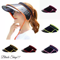 Topi wanita topi golf korea import anti uv banyak macam warna-orange - Pink Fanta