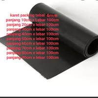 Karet packing 10cm 100cm tebal 4mm karet lebaran rubber palpis dll