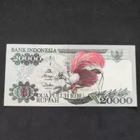 Uang Kuno 20000 Rupiah Cendrawasih 1995 XF+ Utuh