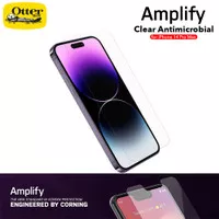 OtterBox Tempered Glass Amplify Clear Antimicrobial iPhone 14 Pro Max
