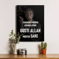 Poster Petuah Jawa Gusti Allah Mboten Sare - Dekorasi Hiasan Dinding