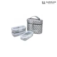 LOCK&LOCK Lunch Box Set 3P Clover Bag Dark Gray HPL754CDS