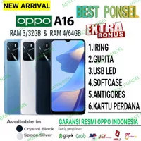 OPPO A16 RAM 3/32 GB GARANSI RESMI OPPO INDONESIA