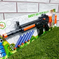 mainan tembakan soft gun bullet mp5 anak edukatif