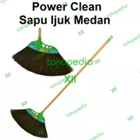 POWER CLEAN PC~103 Sapu Injuk MEDAN BROOM Wooden Handle