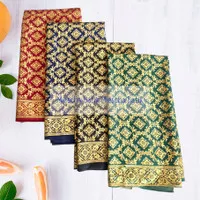 HT kain batik Prada emas Bali bahan Kamen batik modern