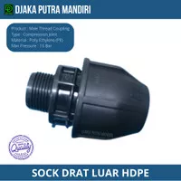 FITTING HDPE - SAMBUNGAN PIPA HDPE - SOCK DRAT LUAR 3/4 IN (25 MM)