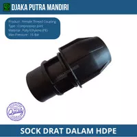FITTING HDPE - SAMBUNGAN PIPA HDPE - SOCK DRAT DALAM 3/4 IN (25 MM)