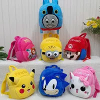 Tas Ransel Anak/Ransel M/Tas Mario Thomas Minion Sonic Pikachu Sofia