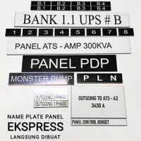 NAMEPLAT PANEL label taging panel listrik grafir laser MURAH EKSPRESSS