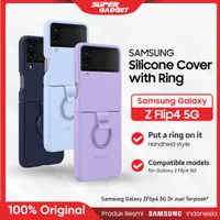 Casing Samsung Galaxy Z Flip4 5G Silicone Cover with Ring Softcase Hp