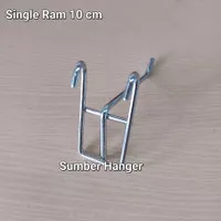 Hook ram 10 cm chrome | Single ram chrome 10 cm | Kaitan jaring ram