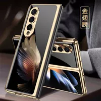 Casing Samsung Galaxy Z Fold 4 2022 Hardcase GKK ORI Marble Gold Wings