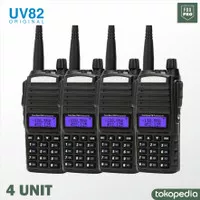 HT 4 Set 4 Unit Handy Talky Murah Dualband Boufeng Bofeng UV82 2800mAh