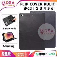 Case iPad 1 2 3 4 5 6 Air 1 2 Sarung Kulit Leather Flip Cover Stand