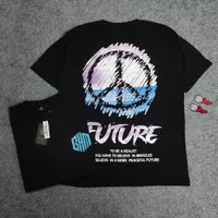 kaos distro pria original hitam ghamo future tshirt casual