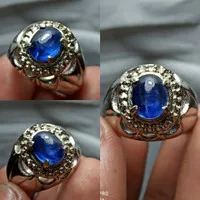 cincin natural blue sapir. saphire srilangka top quality