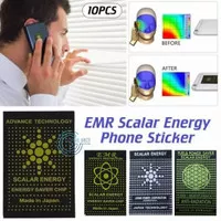 10 PCS Stiker Anti Radiasi HP Radiation EMR Scalar Energy Saver Chip