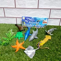 Mainan Miniatur Hewan Laut, Mainan Edukasi Anak Mengenal Hewan Laut