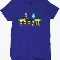 Kaos Fifa world cup 2022 qatar Piala Dunia - Kaos Bola Negara Brazil